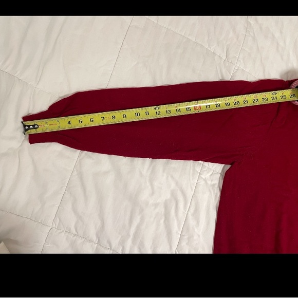 Garret Scott Sweater Men XXL Red V-Neck Knit Pullover Extra Fine Merino Wool EUC - Picture 4 of 7